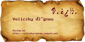 Veliczky Ágnes névjegykártya